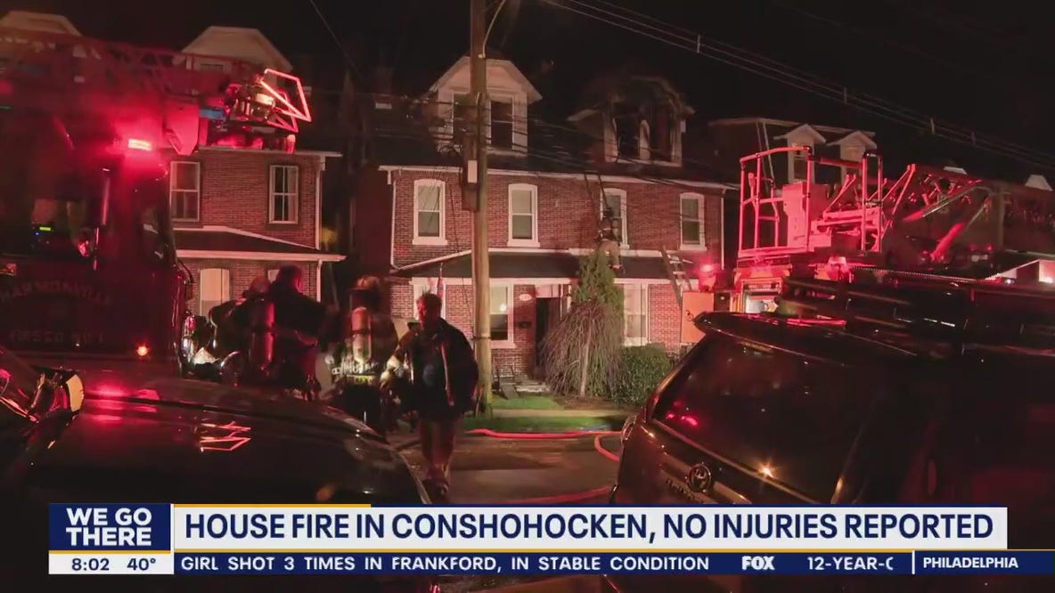 House fire erupts in Conshohocken, no injuries reported